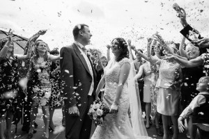 Amazing Black & White Confetti Moment