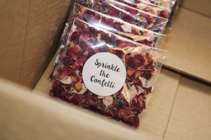 Non-personalised Biodegradable Wedding Confetti Envelopes.