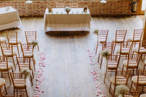 Rose Petals as Walkway Decor.