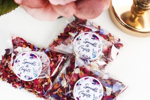 Floral Wedding Confetti Envelopes, 100% Biodegradable Confetti