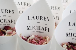 Personalised Wedding Confetti Cones