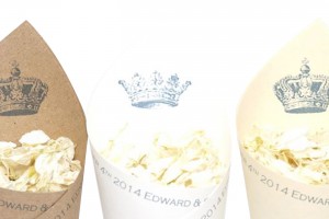 Royal Wedding Confetti Cones.