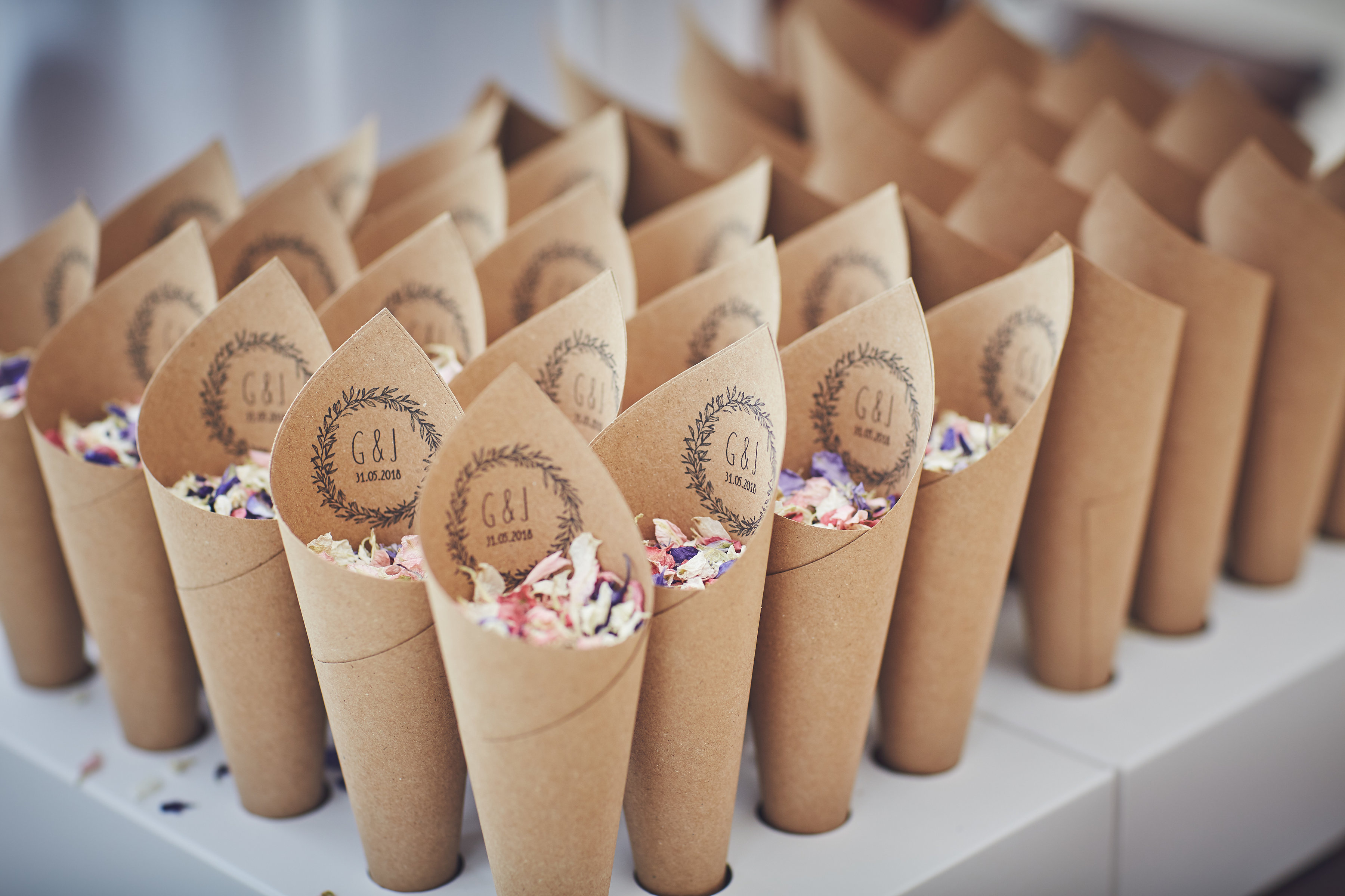 Biodegradable Wedding Confetti Cone Stands