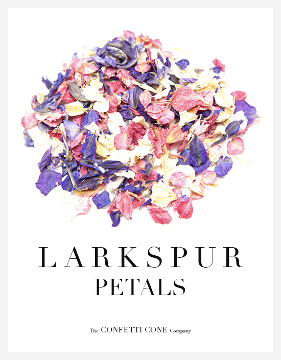 Larkspur  Natural Wedding Confetti Petals